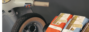 Gamme bambou mi longues sur scooter vintage